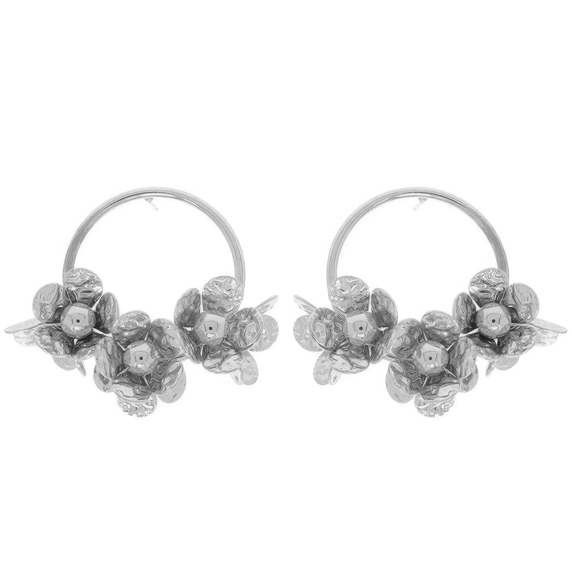Floral Hoop Post Earrings | Mixtshop LLC
