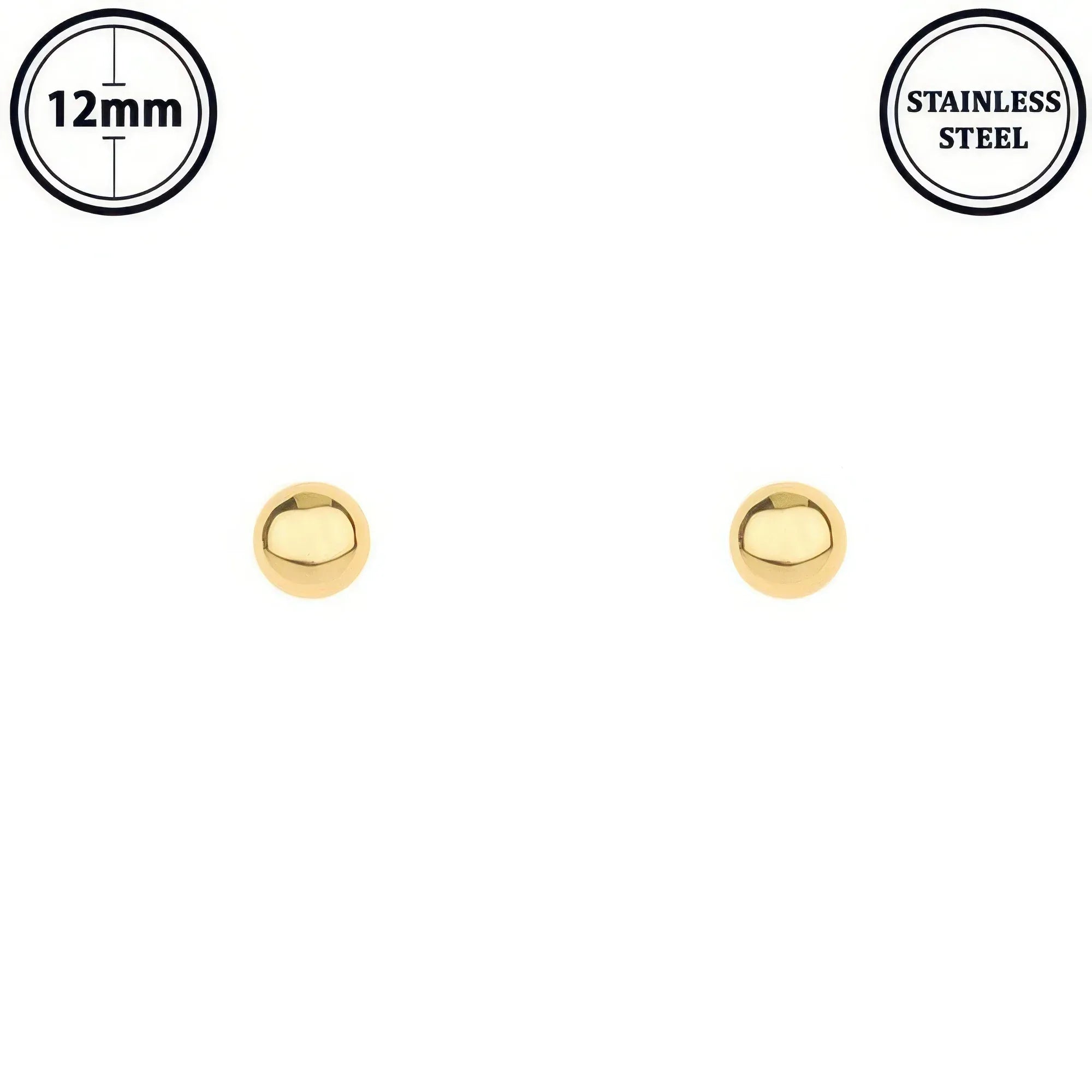 Polished Ball Stud Earrings | Mixtshop LLC Main image