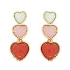 Jeweled Multi-tiered Heart Earrings | Mixtshop LLC