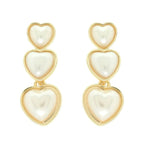 Jeweled Multi-tiered Heart Earrings | Mixtshop LLC