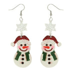 Christmas Acrylic Snowman Dangle Earrings | Mixtshop LLC