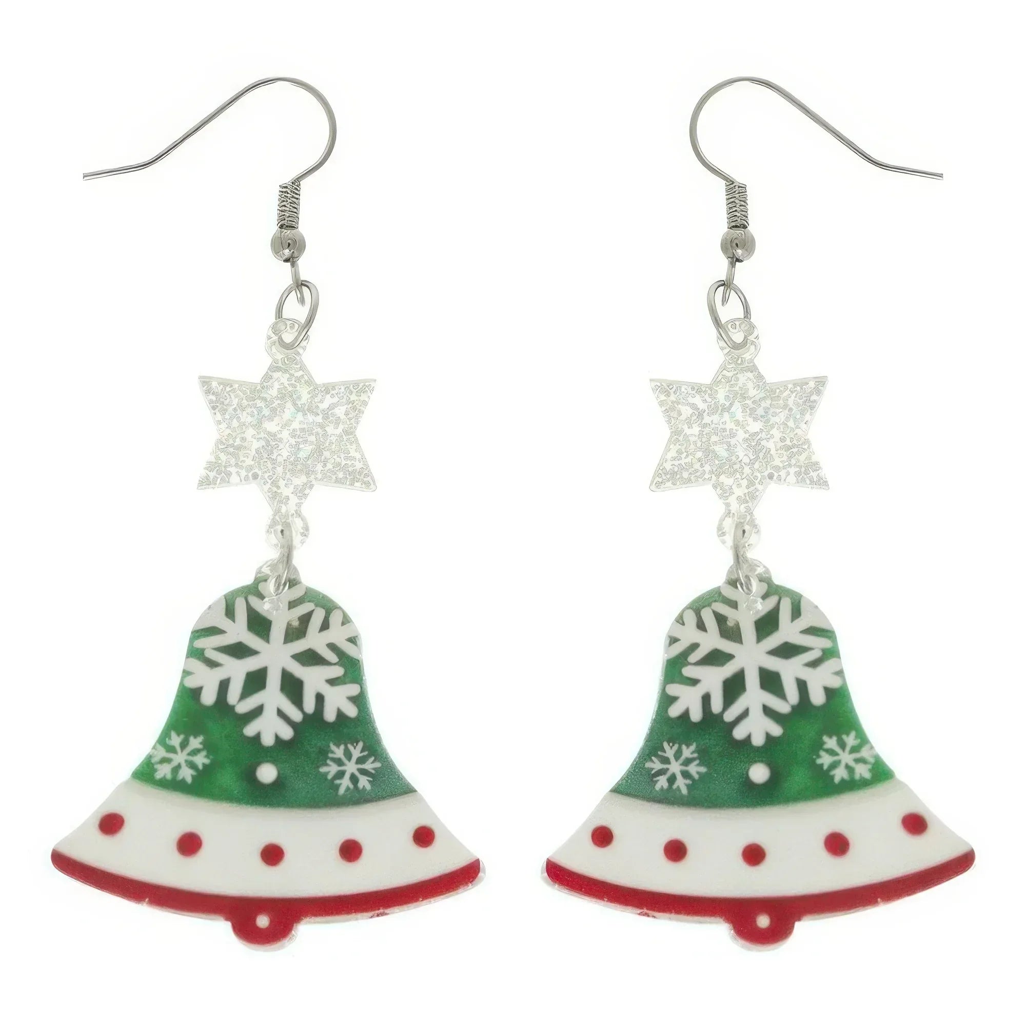 Christmas Bell Acrylic Dangle Earrings Secondary image