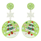 Christmas Tree Ornament Post Dangle Earrings | Mixtshop LLC