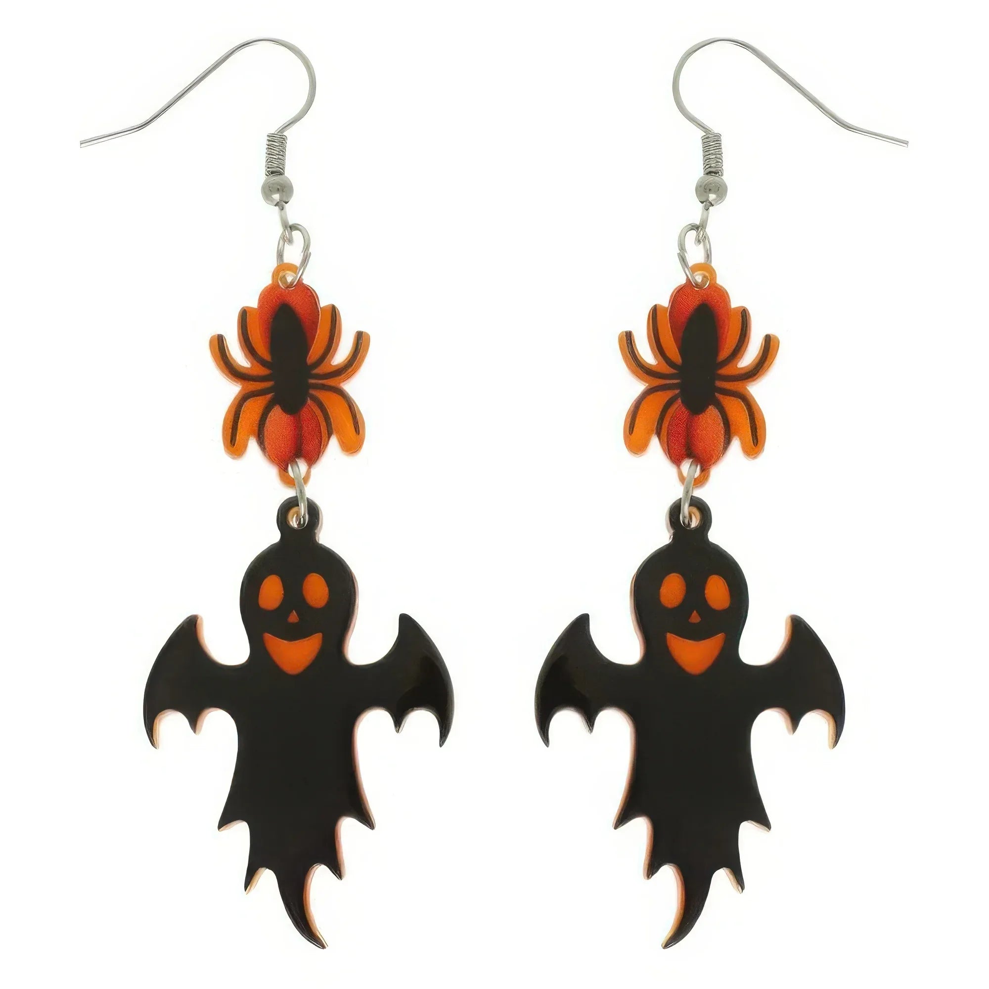 Halloween Spider And Ghost Acrylic Dangle Earrings Secondary image