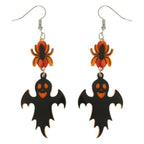 Halloween Spider And Ghost Acrylic Dangle Earrings | Mixtshop LLC
