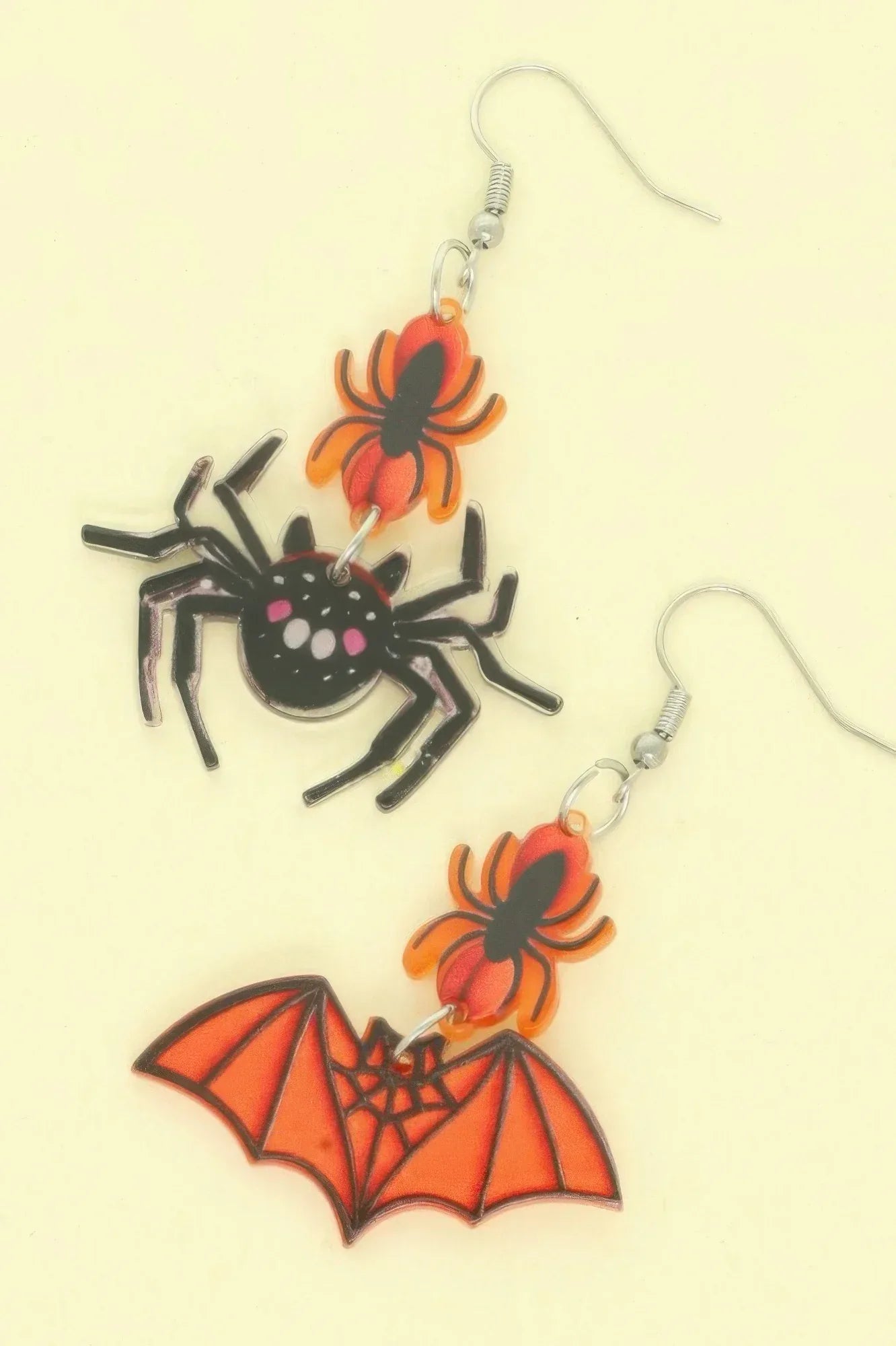 Halloween Spider And Bat Mismatched Earrings | Mixtshop LLC