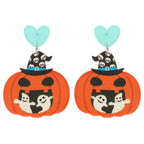 Halloween Ghost And Pumpkin Post Dangle Earrings | Mixtshop LLC