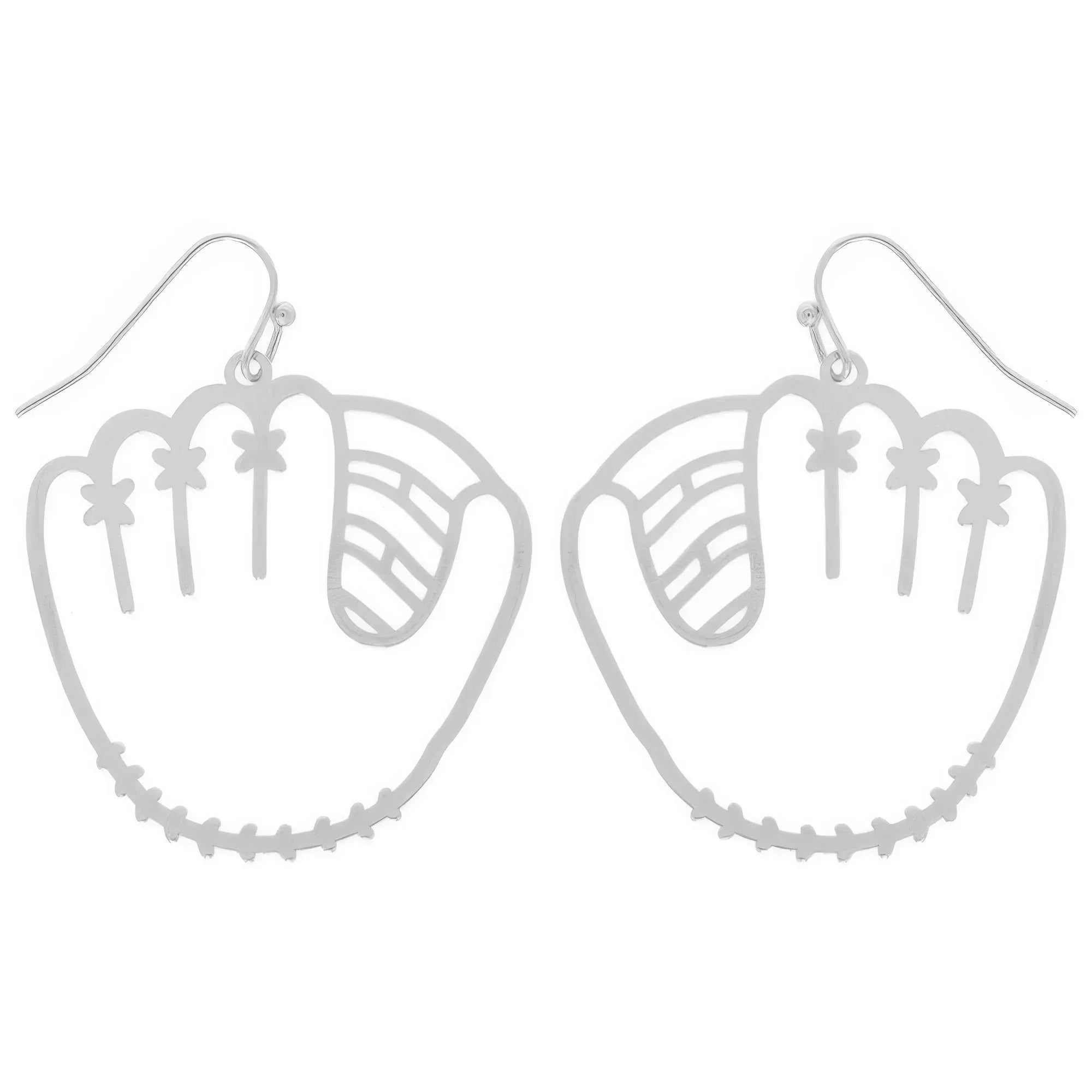 Game Day Style Baseball Glove Wire Earrings Secondary image