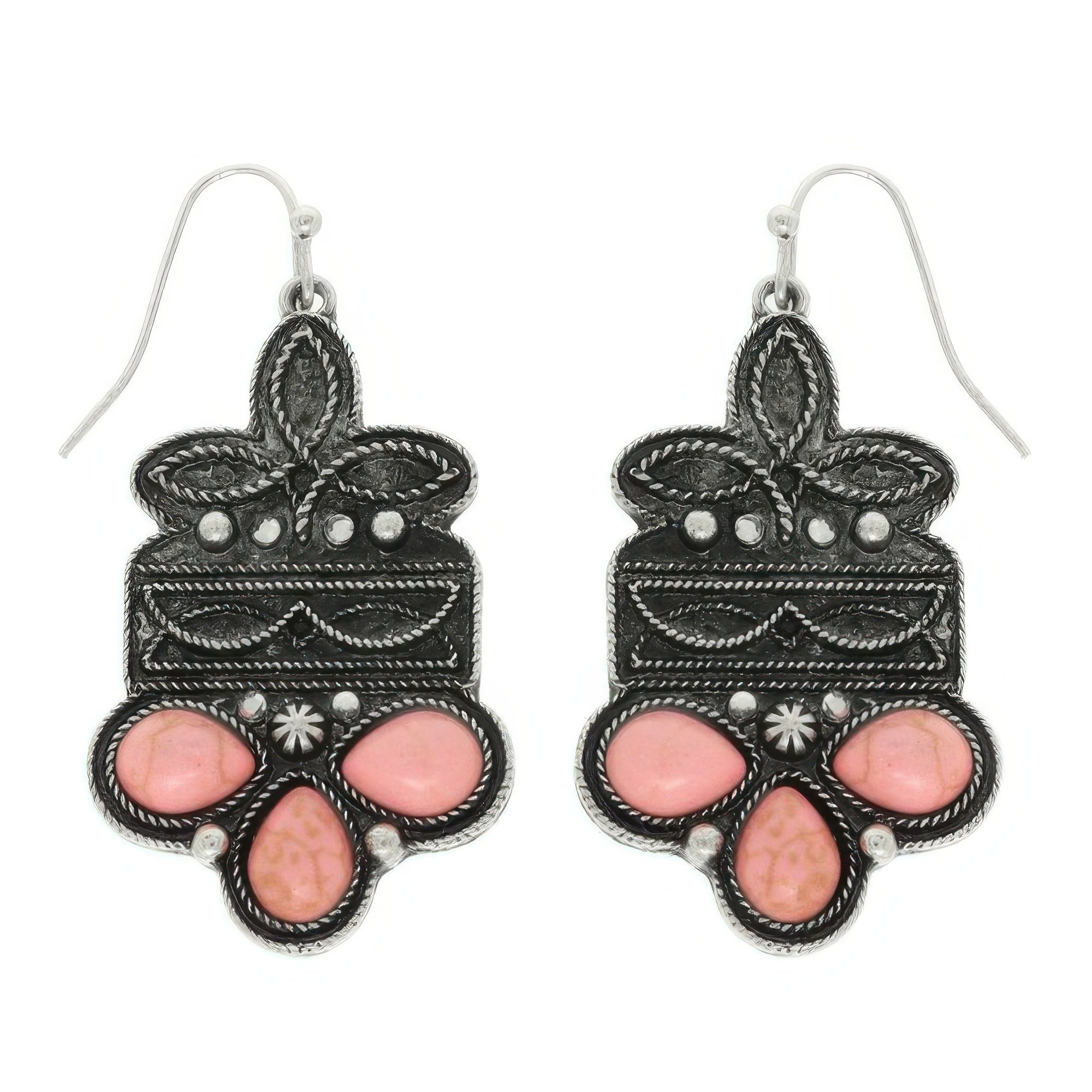 Western Boot Stitch Concho Earrings Secondary image