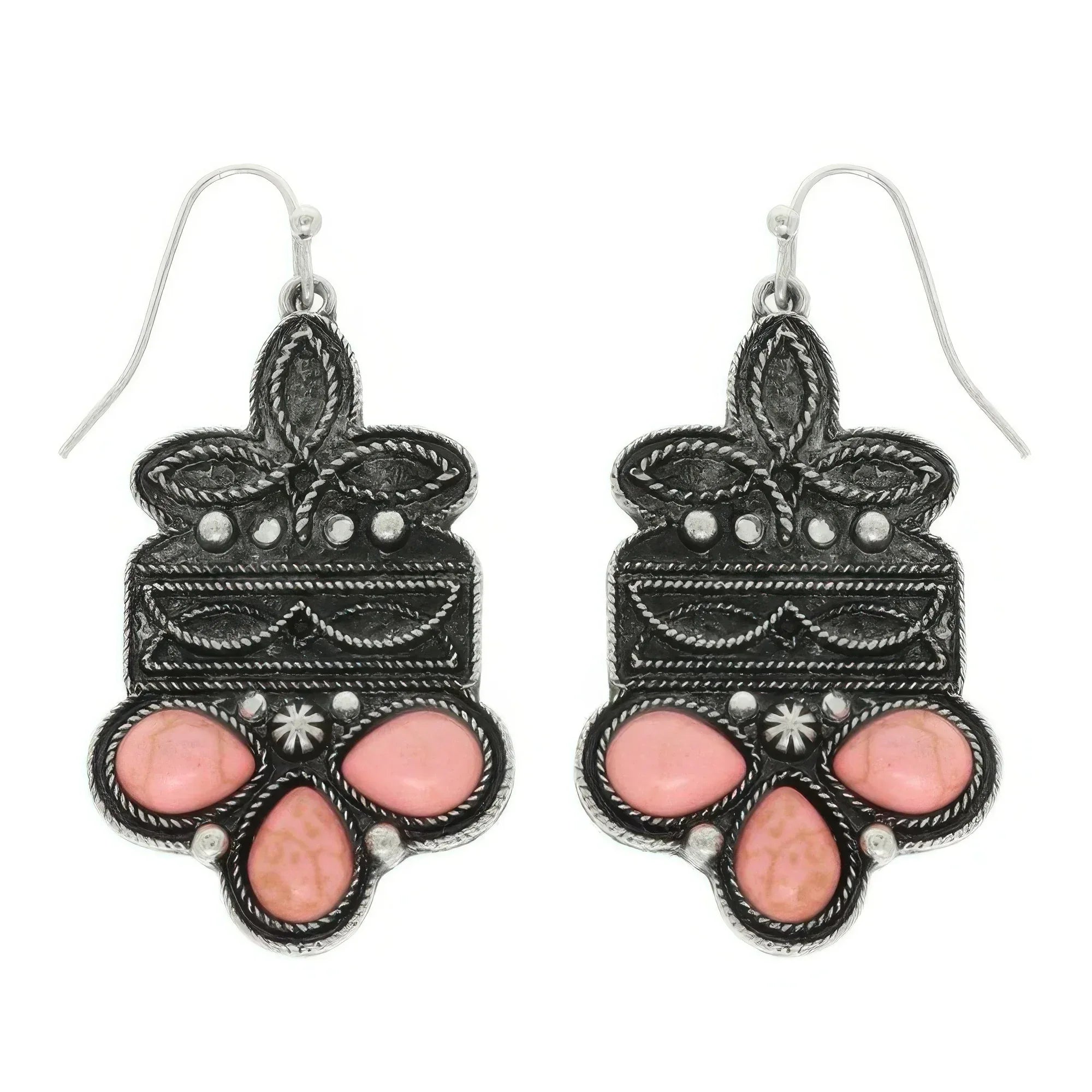 Western Boot Stitch Concho Earrings | Mixtshop LLC