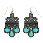 Western Boot Stitch Concho Earrings | Mixtshop LLC