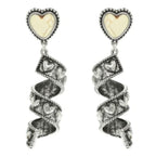 Western Turquoise Heart Spiral Earrings | Mixtshop LLC