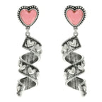 Western Turquoise Heart Spiral Earrings | Mixtshop LLC
