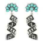 Western Turquoise Spiral Concho Earrings | Mixtshop LLC