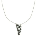 Western Checker Flag Lightning Pendant Necklace | Mixtshop LLC