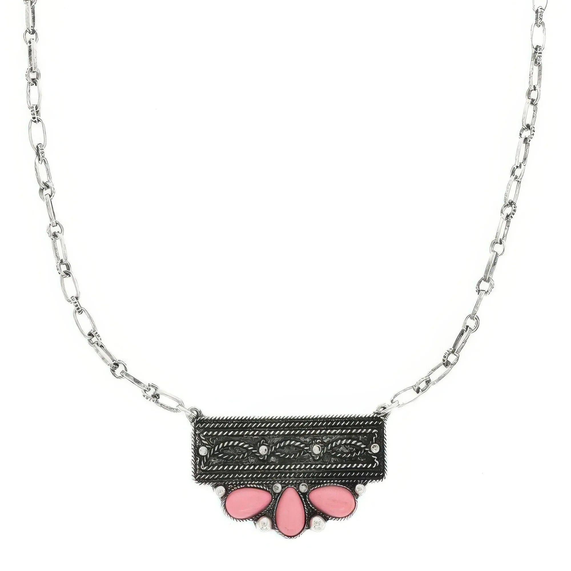 Western Jeweled Bar Concho Pendant Necklace Secondary image