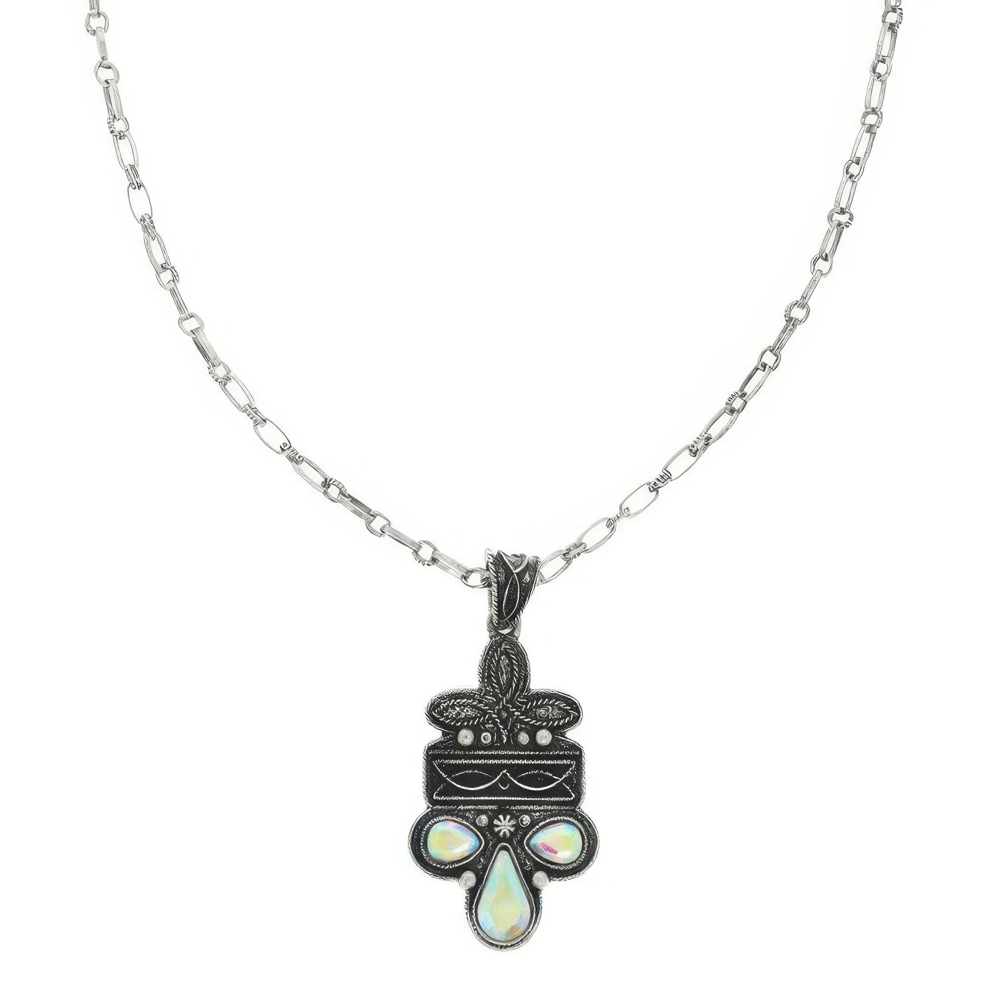 Western Boot Stitch Concho Pendant Necklace | Mixtshop LLC
