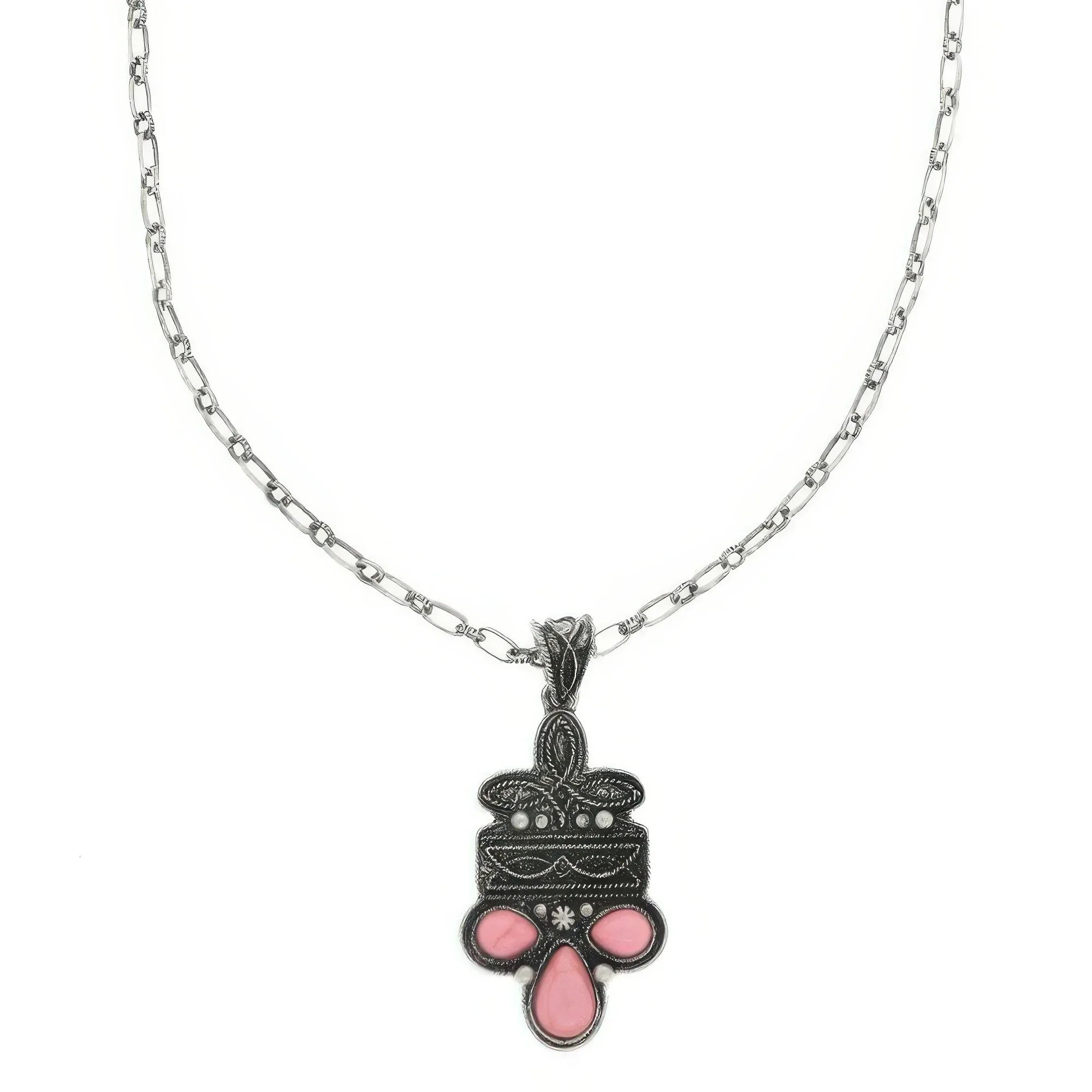 Western Boot Stitch Concho Pendant Necklace | Mixtshop LLC