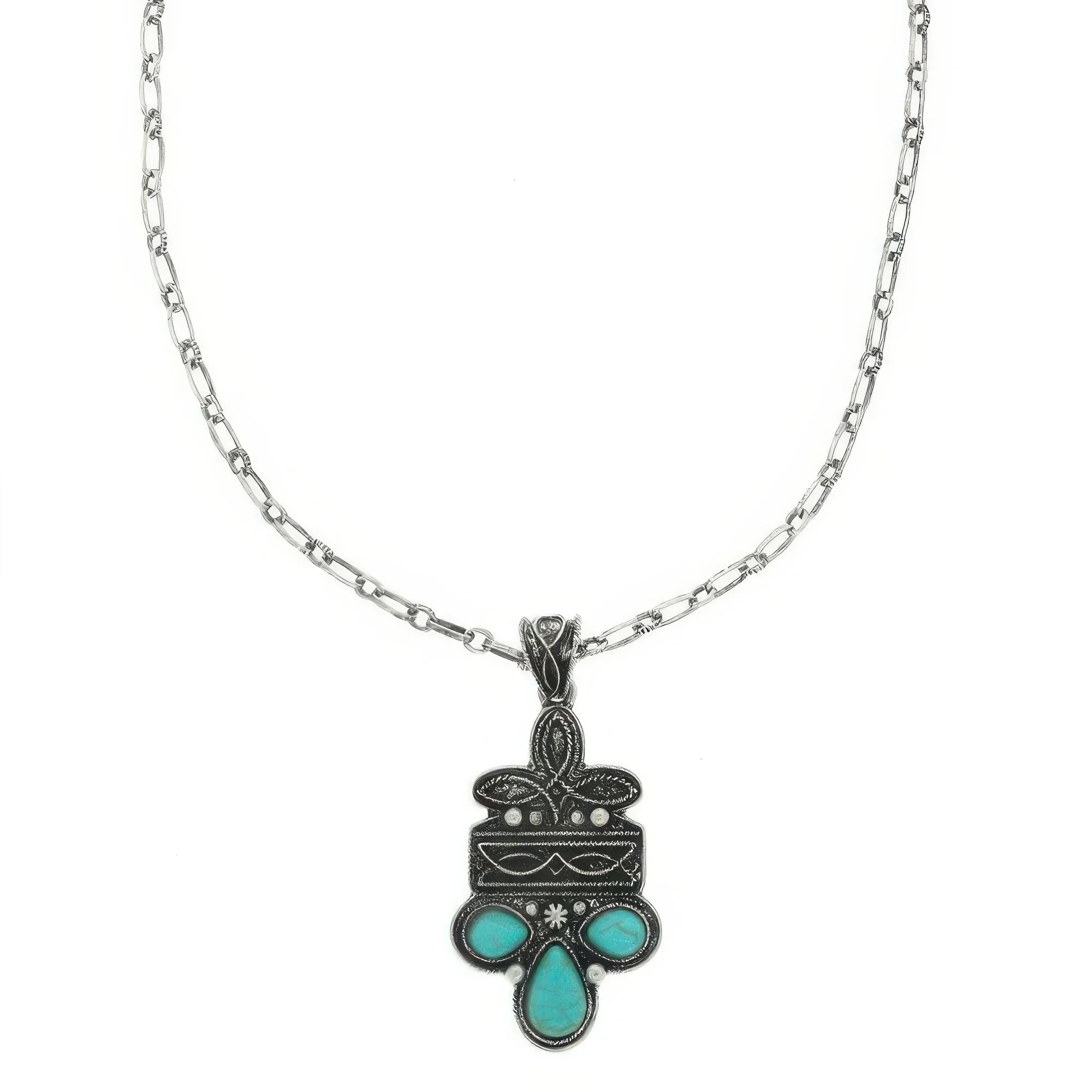 Western Boot Stitch Concho Pendant Necklace | Mixtshop LLC