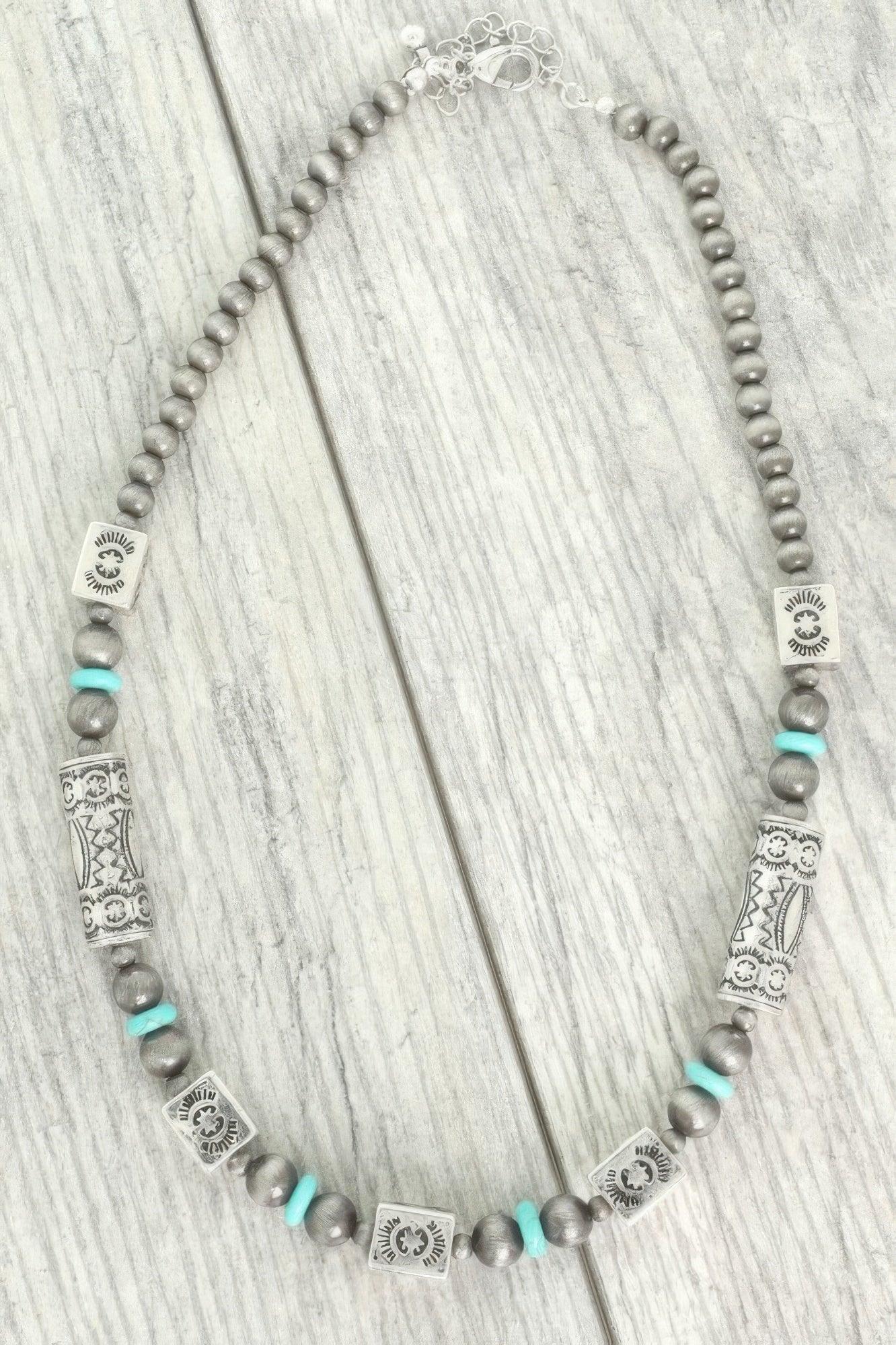 Western Theme Navajo Barrel Bead Necklace | Mixtshop LLC Main image