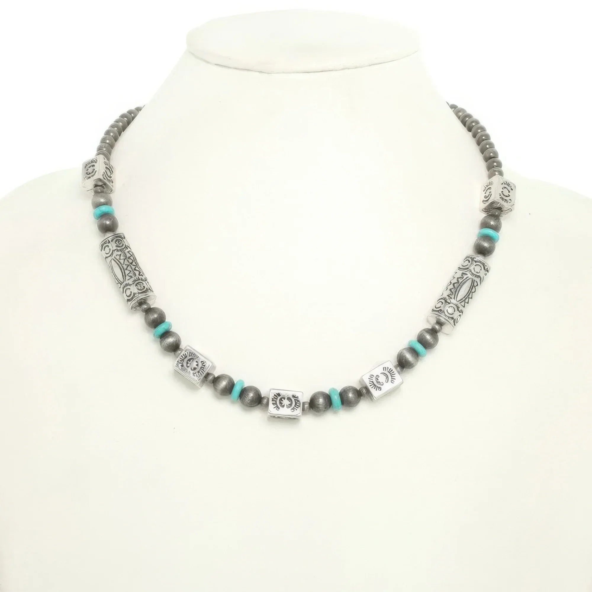 Western Theme Navajo Barrel Bead Necklace Secondary image