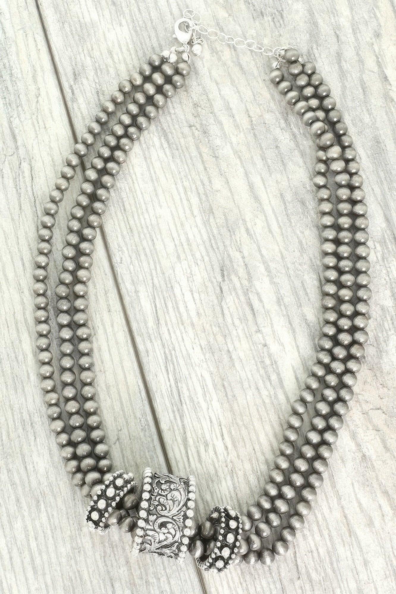 Western Navajo Barrel Pendant Bead Necklace | Mixtshop LLC Main image