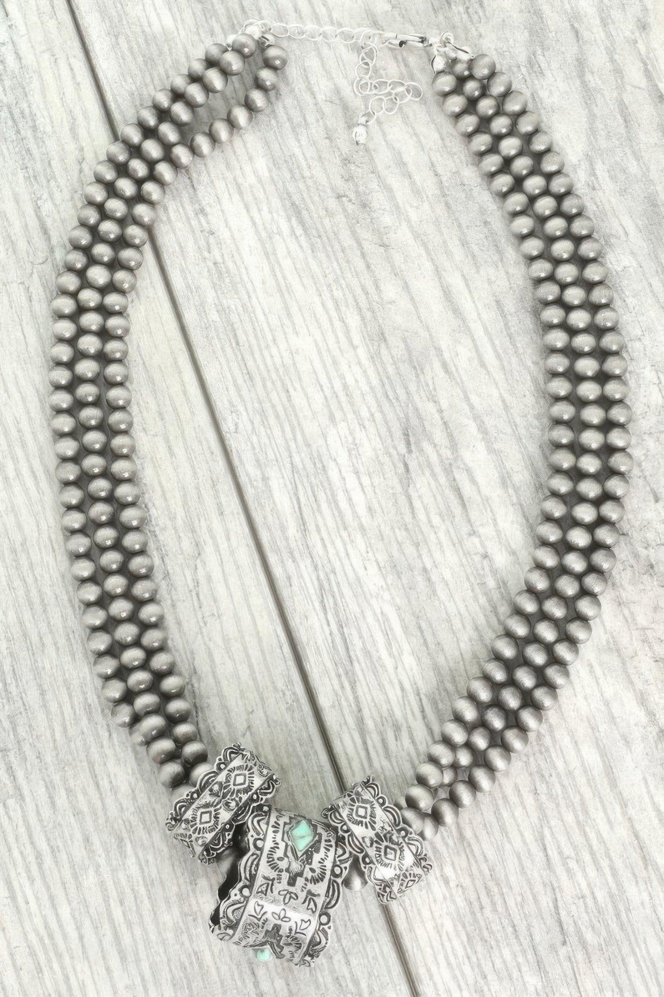 Western Navajo Barrel Pendant Beaded Necklace | Mixtshop LLC