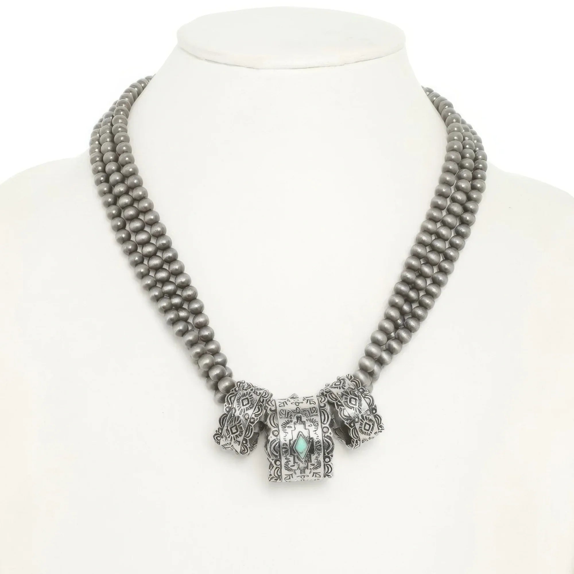 Western Navajo Barrel Pendant Beaded Necklace | Mixtshop LLC