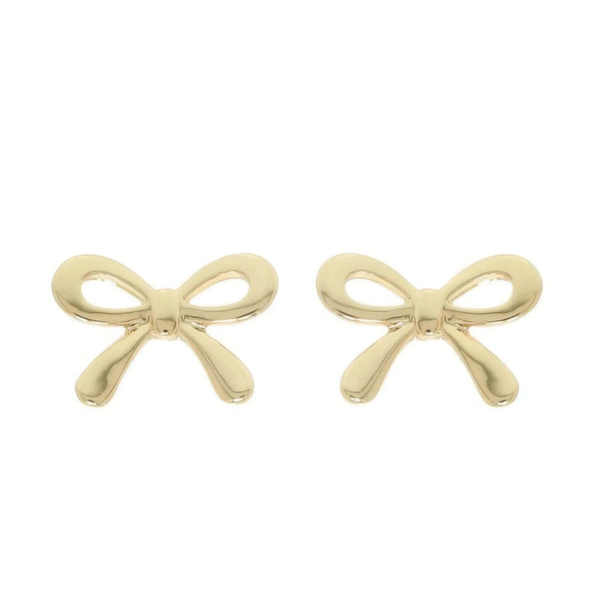 Short Tail Bow Ribbon Post Earrings Secondary image