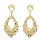Hammered Finish Teardrop Hoop Earrings | Mixtshop LLC