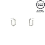 Ball Beaded Hoop Post Earrings | Mixtshop LLC