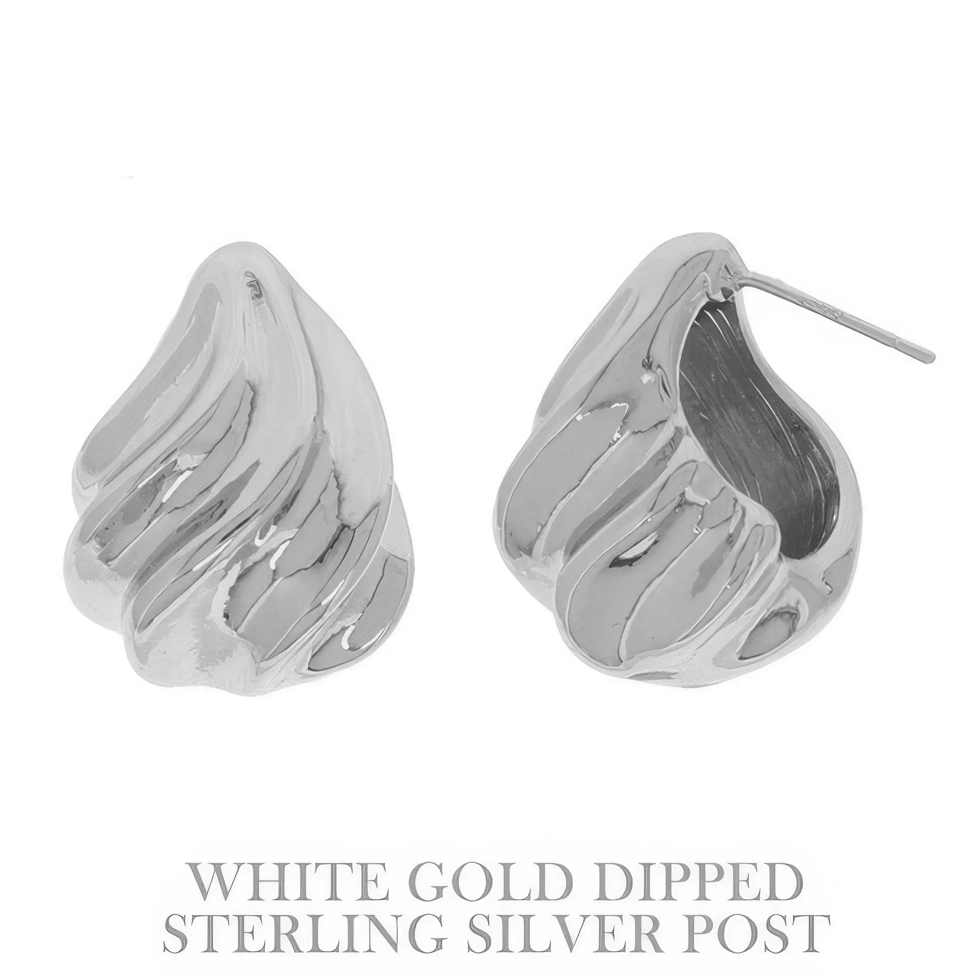 Flash-plated Hollow Conch Teardrop Earrings Secondary image