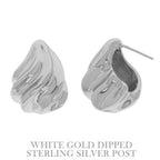 Flash-plated Hollow Conch Teardrop Earrings | Mixtshop LLC