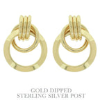 Flash-plated Stacked Doorknocker Earrings | Mixtshop LLC