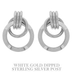Flash-plated Stacked Doorknocker Earrings | Mixtshop LLC