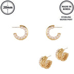Flash-plated Pearl Hoop Earrings | Mixtshop LLC