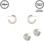 Flash-plated Pearl Hoop Earrings | Mixtshop LLC