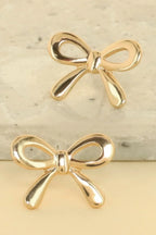 Short Tail Bow Ribbon Post Earrings | Mixtshop LLC