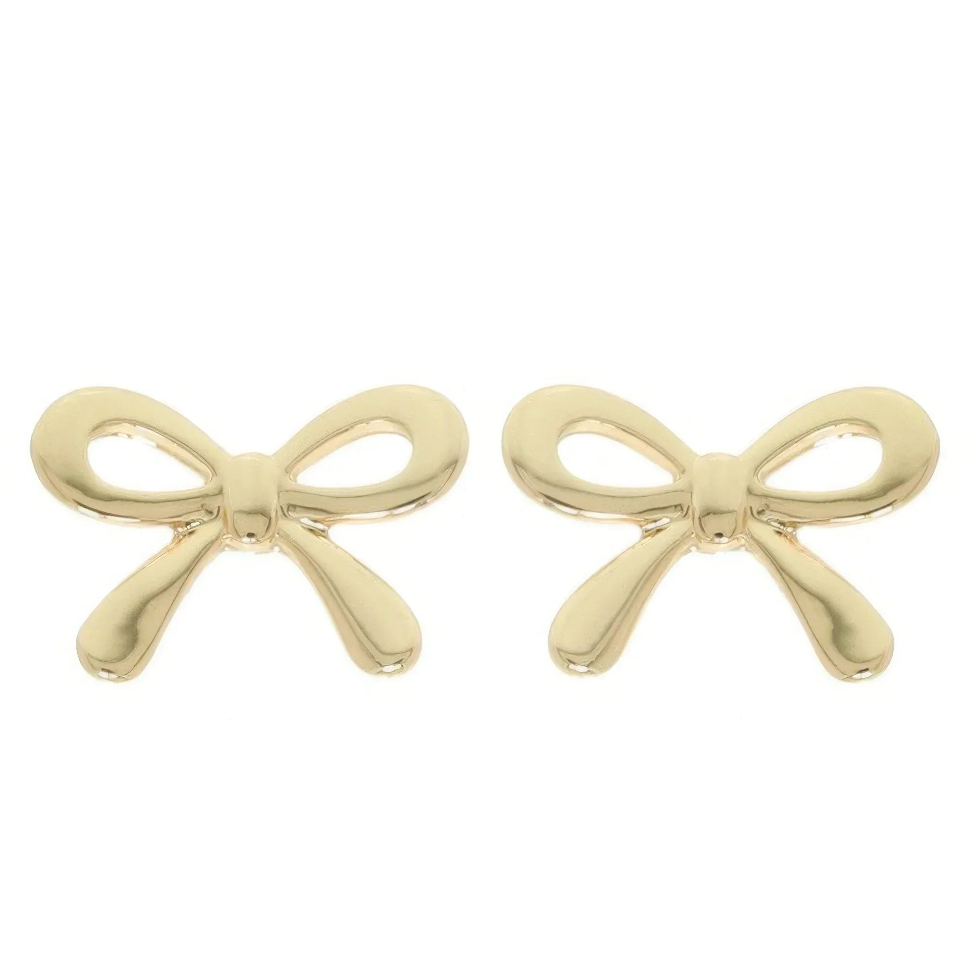 Short Tail Bow Ribbon Post Earrings Secondary image