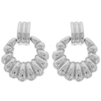 Scallop Pattern Crescent Hoop Earrings | Mixtshop LLC