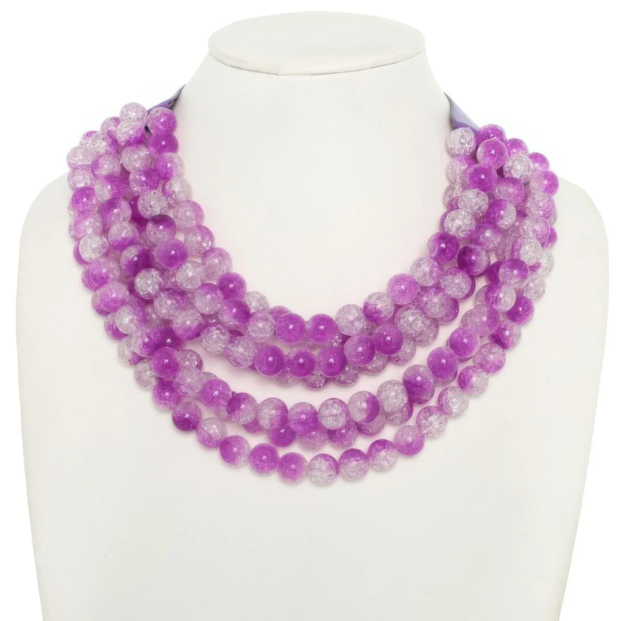 Multi-strand Marble Bead Necklace Secondary image