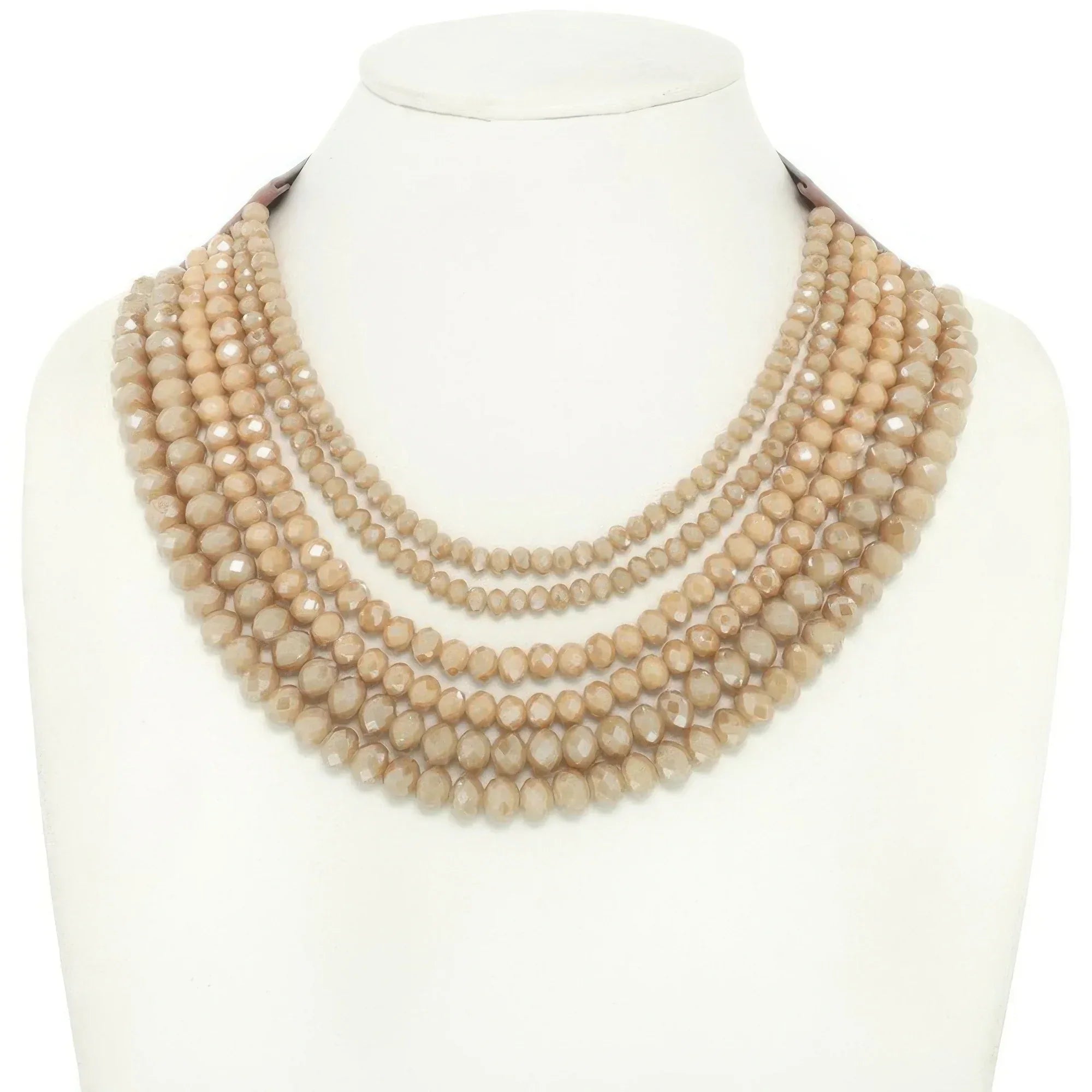 Multi-strand Faceted Bead Necklace Secondary image