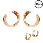 Flash-plated Twisted Bedded Hoop Earrings | Mixtshop LLC