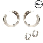 Flash-plated Twisted Bedded Hoop Earrings | Mixtshop LLC