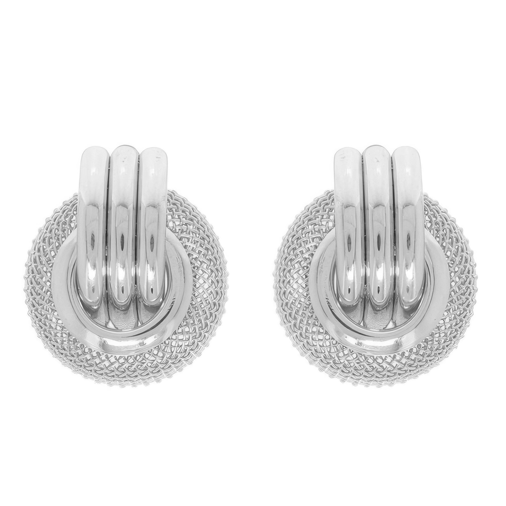 Basket Weave Pattern Earrings Secondary image