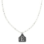 Western Initial Cattle Tag Necklace | Mixtshop LLC