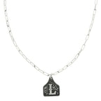 Western Initial Cattle Tag Necklace | Mixtshop LLC