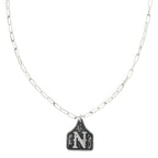 Western Initial Cattle Tag Necklace | Mixtshop LLC
