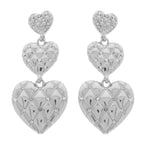 Diamond Pattern Heart Earrings | Mixtshop LLC