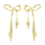 Polished Finish Bow Earrings | Mixtshop LLC